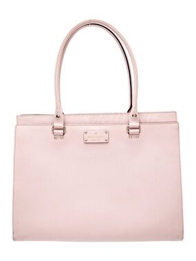 Kate Spade New York Pink Leather Tote Bag – Structured Shoulder Purse